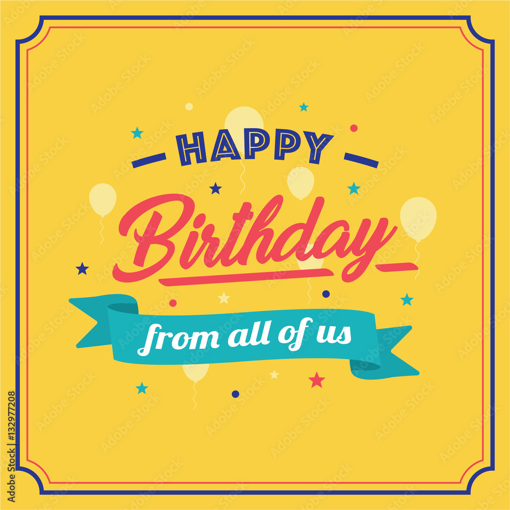 Obraz premium Birthday Greeting Cards Design