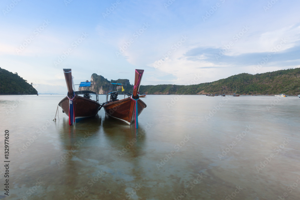 Traditional thai longtail boat at Phuket ,Thailand Traditional thai longtail boat at Phuket ,Thailand