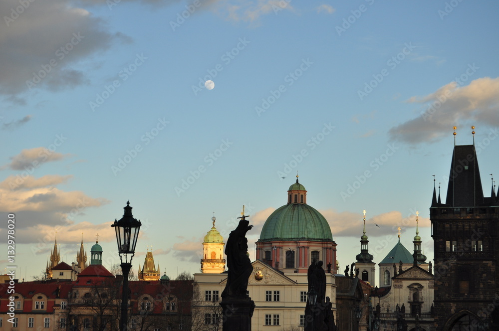 Naklejka premium Action in Prague