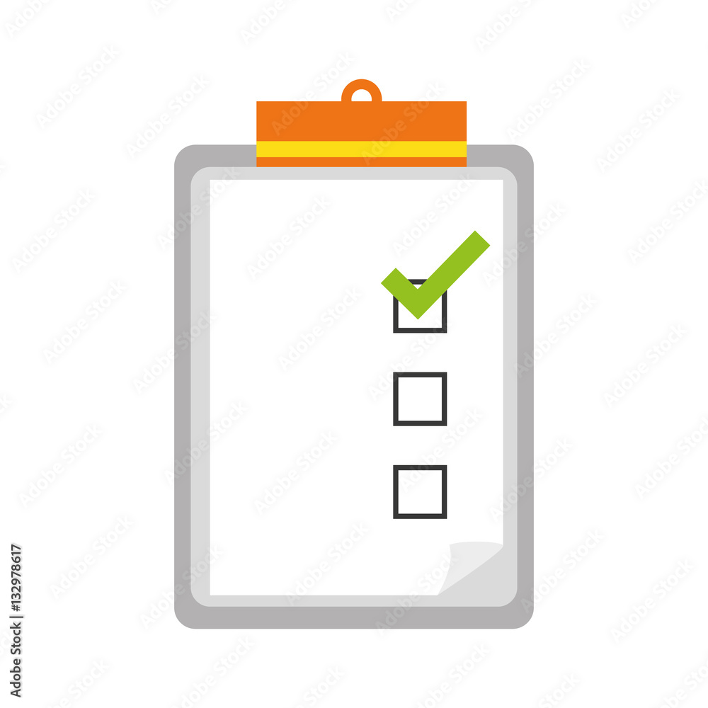 checklist with square cases icon image vector illustration design 