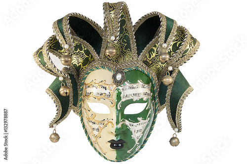 Green theatrical mask