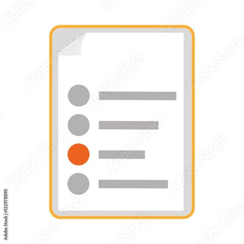 document with bullet points  icon image vector illustration design 