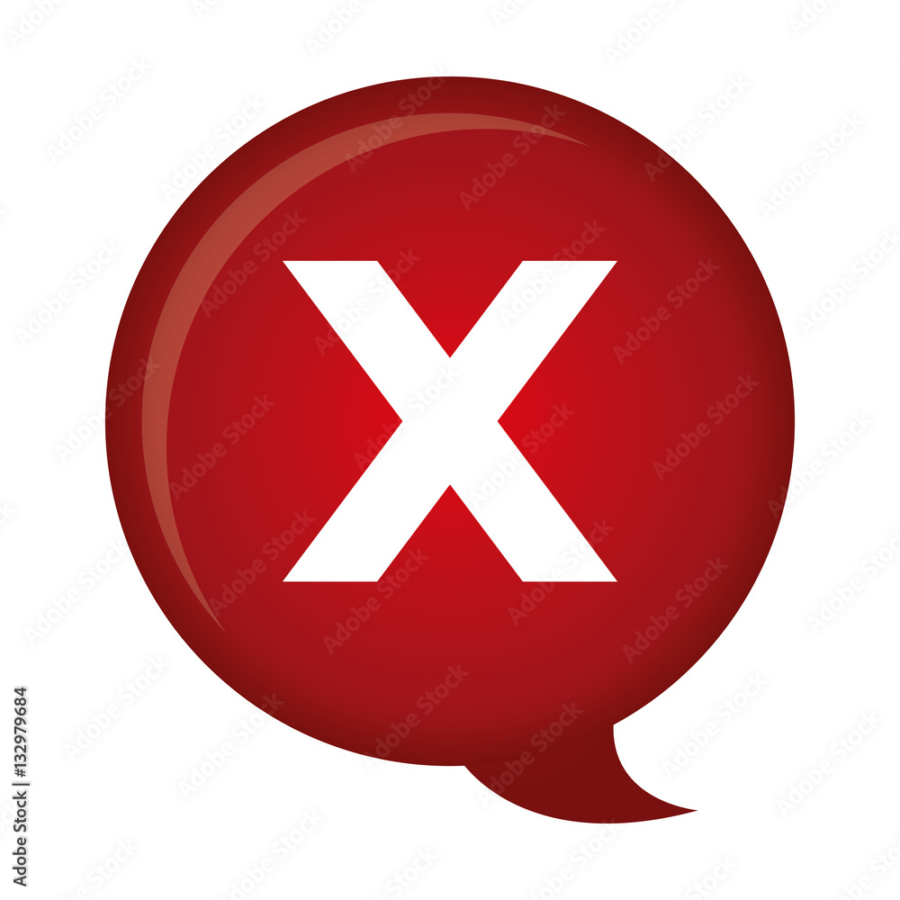 Obraz premium x reject icon image vector illustration design 