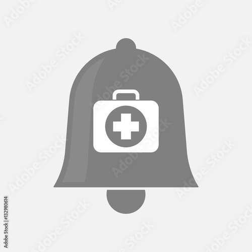 Isolated bell with  a first aid kit icon