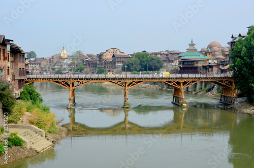 Indian city Srinagar  on the banks of the Jhelum River in the province of Kashmir

 #132981273