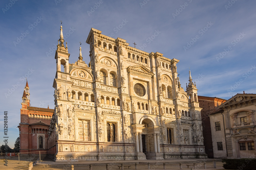 Pavia Carthusian monastery facade