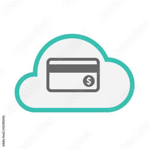 Isolated cloud with  a credit card