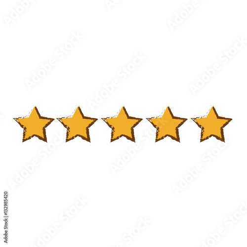 five 5 stars icon image vector illustration design 