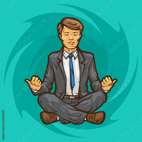 Businessman meditation.