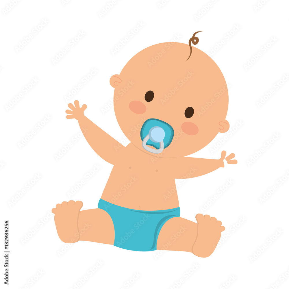 cute baby boy icon over white background. colorful design. vector illustration cute baby boy icon over white background. colorful design. vector illustration