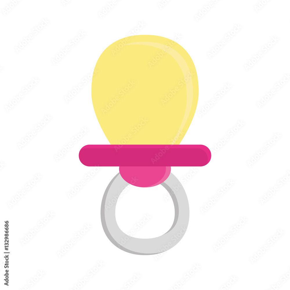 baby pacifier icon over white background. colorful design. vector illustration baby pacifier icon over white background. colorful design. vector illustration