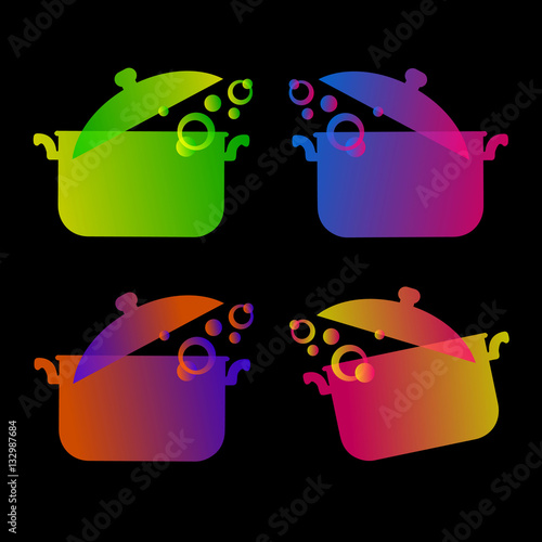 cooking saucepan kitchen food illustration object vector
