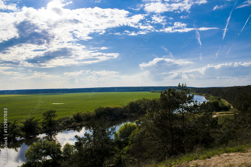 Obraz premium The field River horns