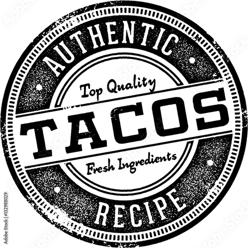 Authentic Mexican Tacos Stamp