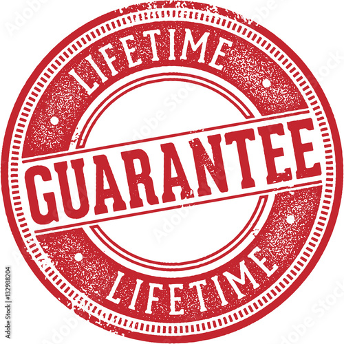 Lifetime Guarantee Rubber Stamp