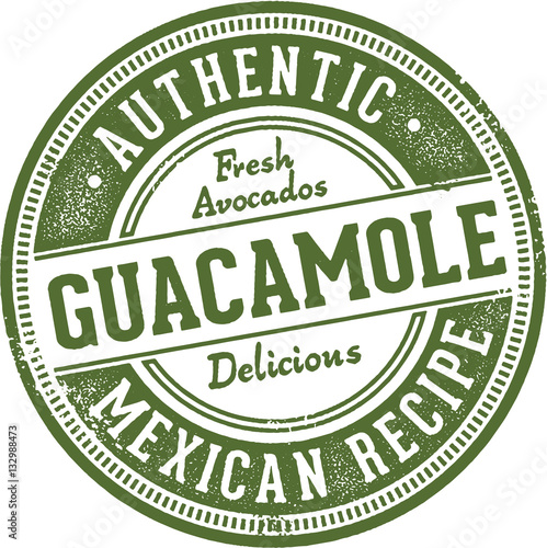 Authentic Guacamole Menu Design Element