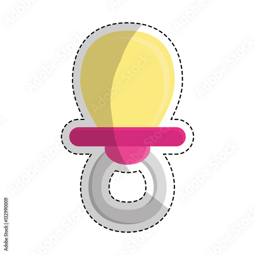 pacifier baby shower related icon image vector illustration design 