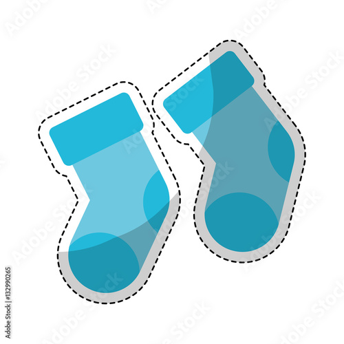 socks baby shower related icon image vector illustration design 