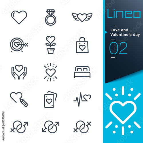 Lineo - Love and Valentine’s day line icons