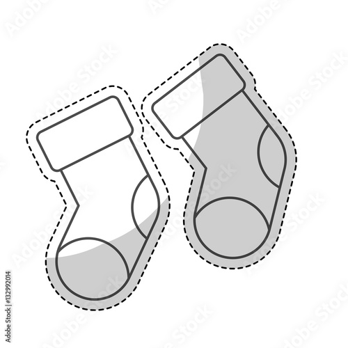 socks baby shower related icon image vector illustration design 