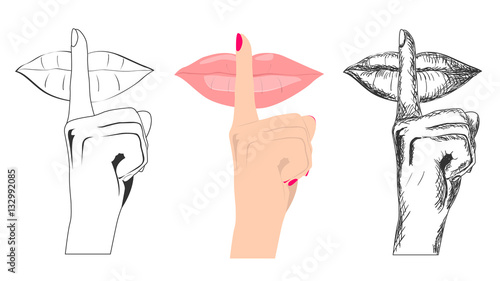 Finger asking for silence