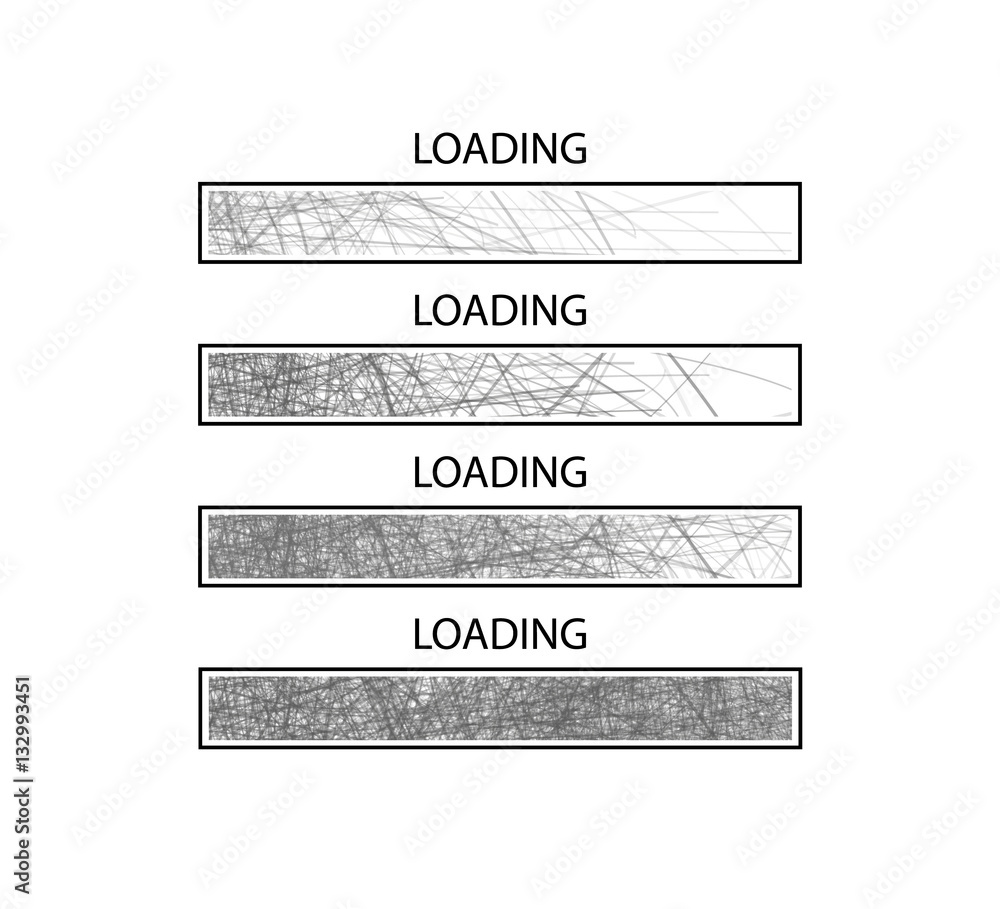 Abstract composition. Loading bar element icon. Creative web design download timer. Users completion indicator. White background, black lines plexus. Uploading speed symbol. Internet page progress