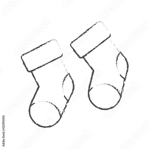socks baby shower related icon image vector illustration design 