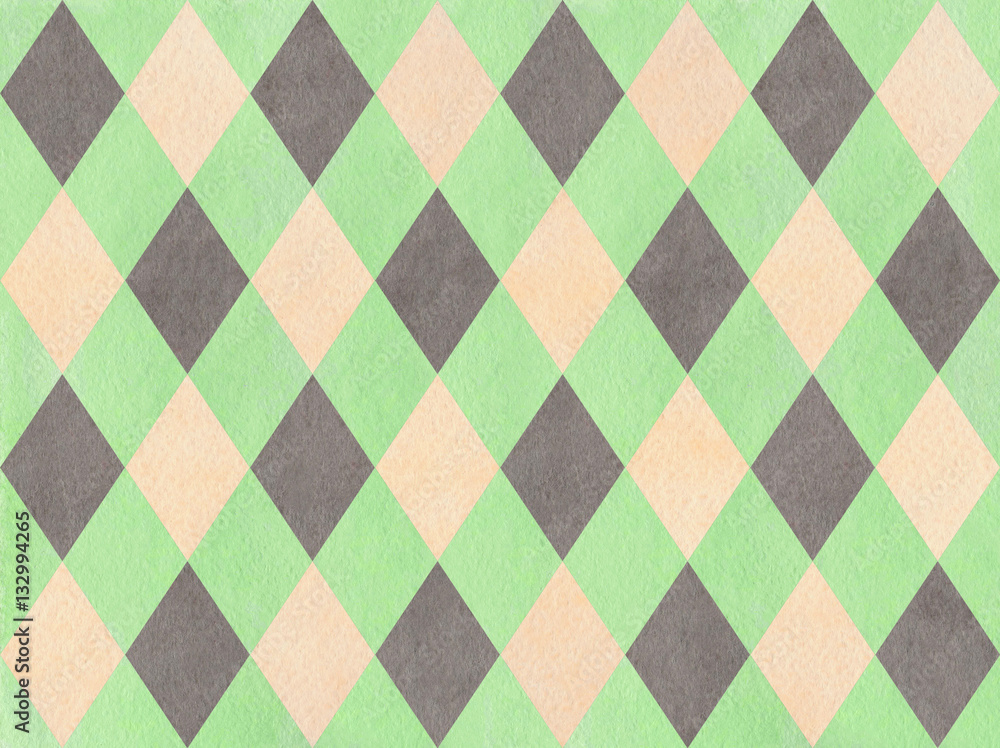 Watercolor diamond pattern. Watercolor diamond pattern.