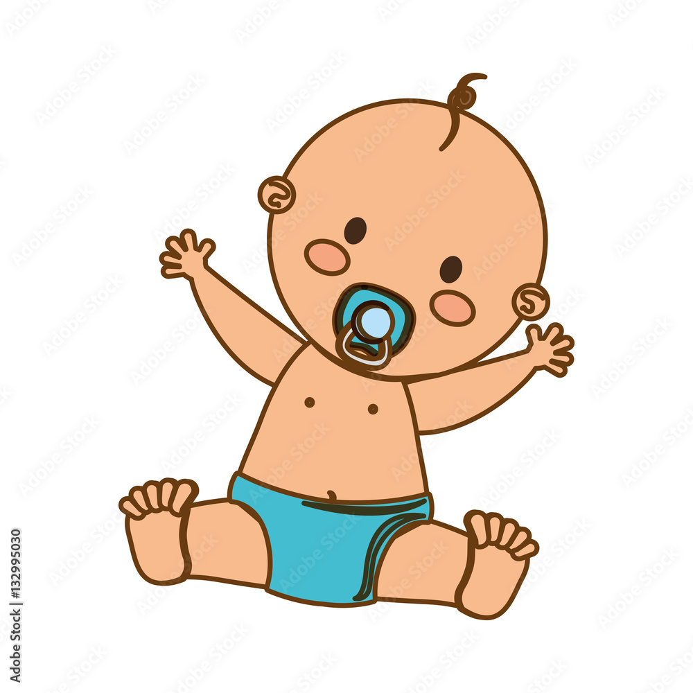 cute baby icon over white background. colorful desing. vector illustration cute baby icon over white background. colorful desing. vector illustration