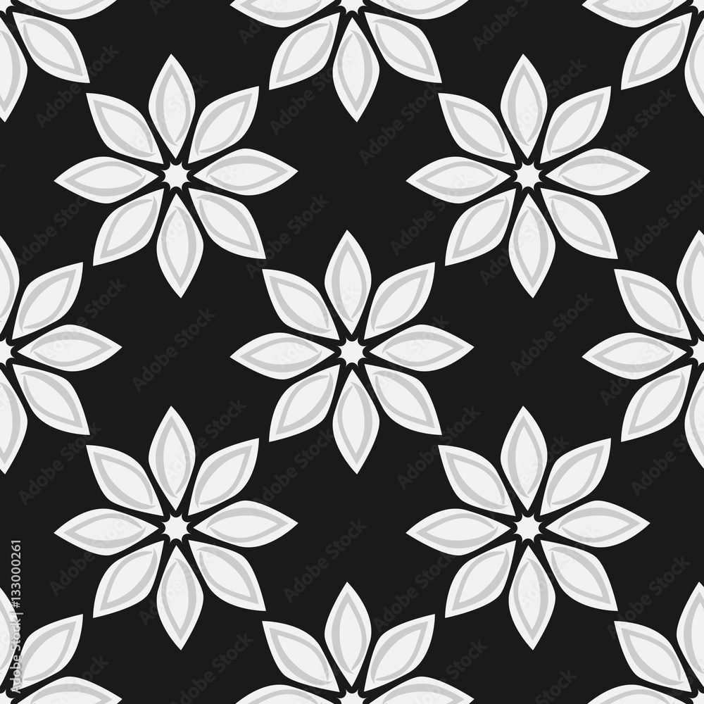Floral seamless pattern. Simple texture with repeating flowers.