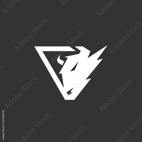 Buffalo Icon. Vector logo on white background
