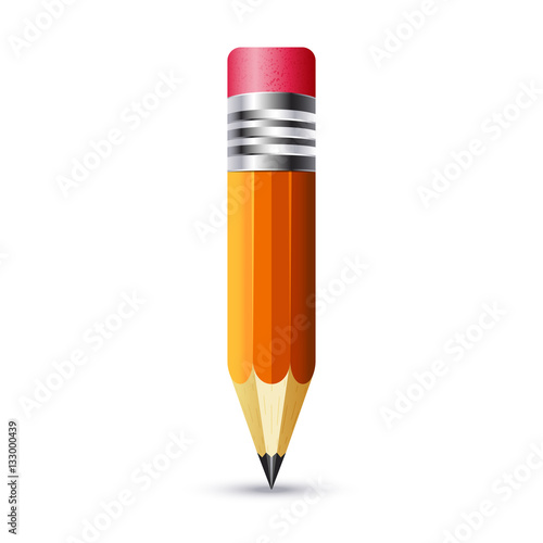 Pencil Vector illustration isolated on white background.