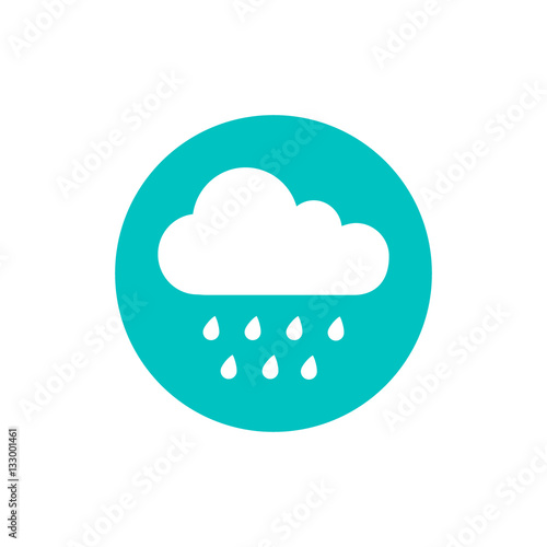 Cloud with rain icon.