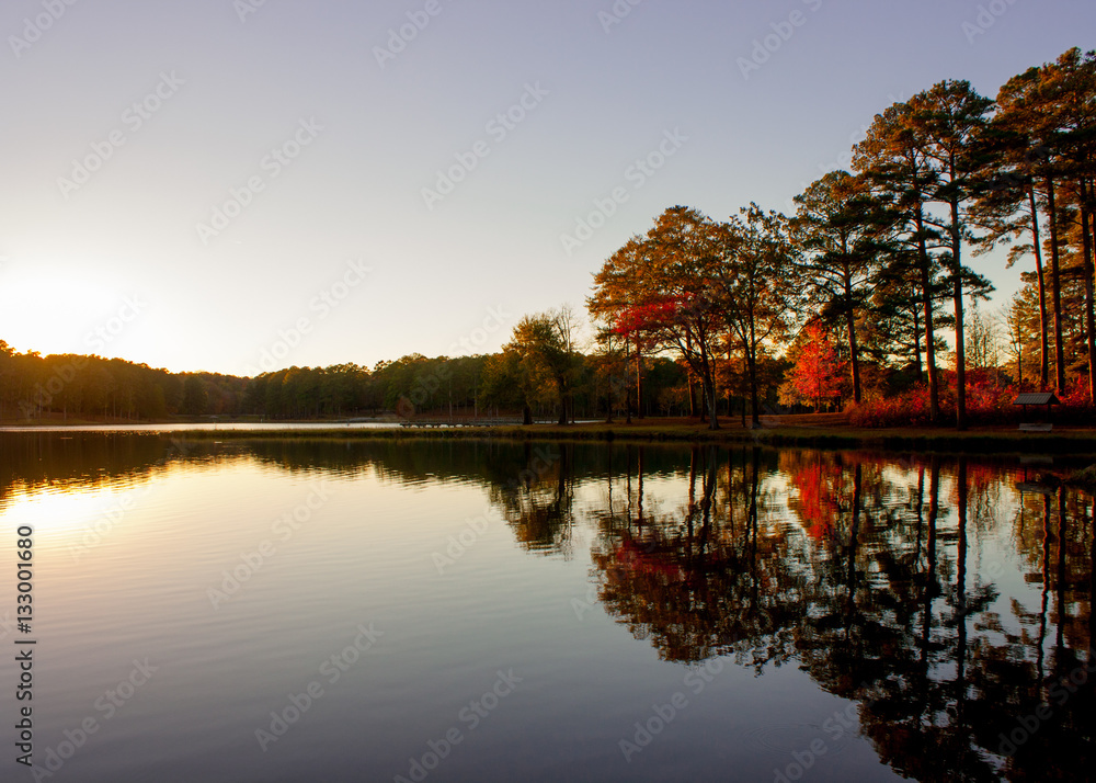 Fototapeta premium Lake at Sunset 2