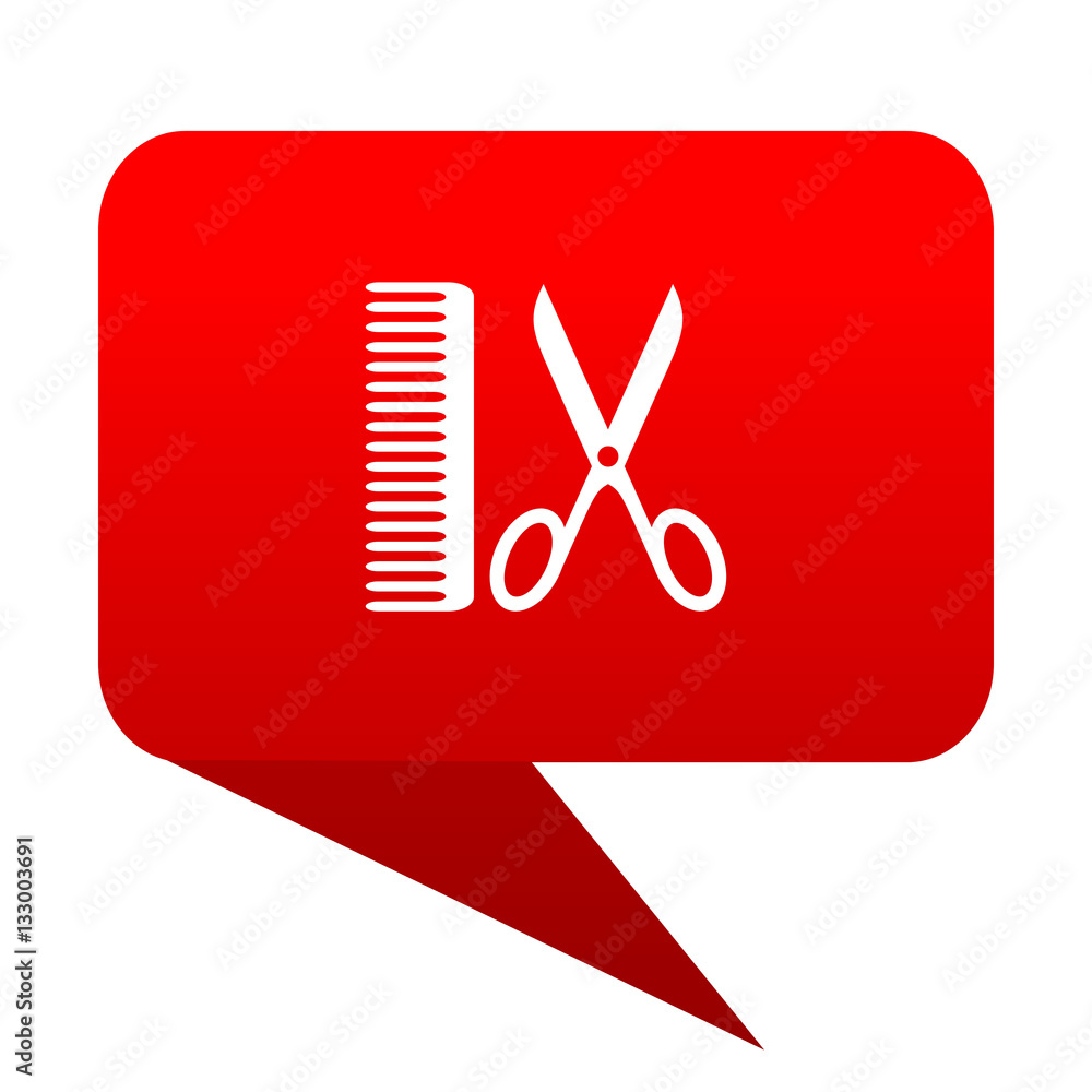 barber bubble red icon barber bubble red icon