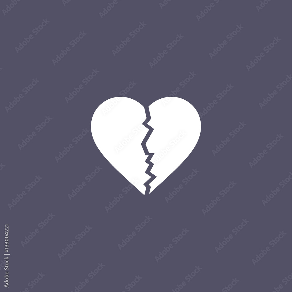 broken heart icon design