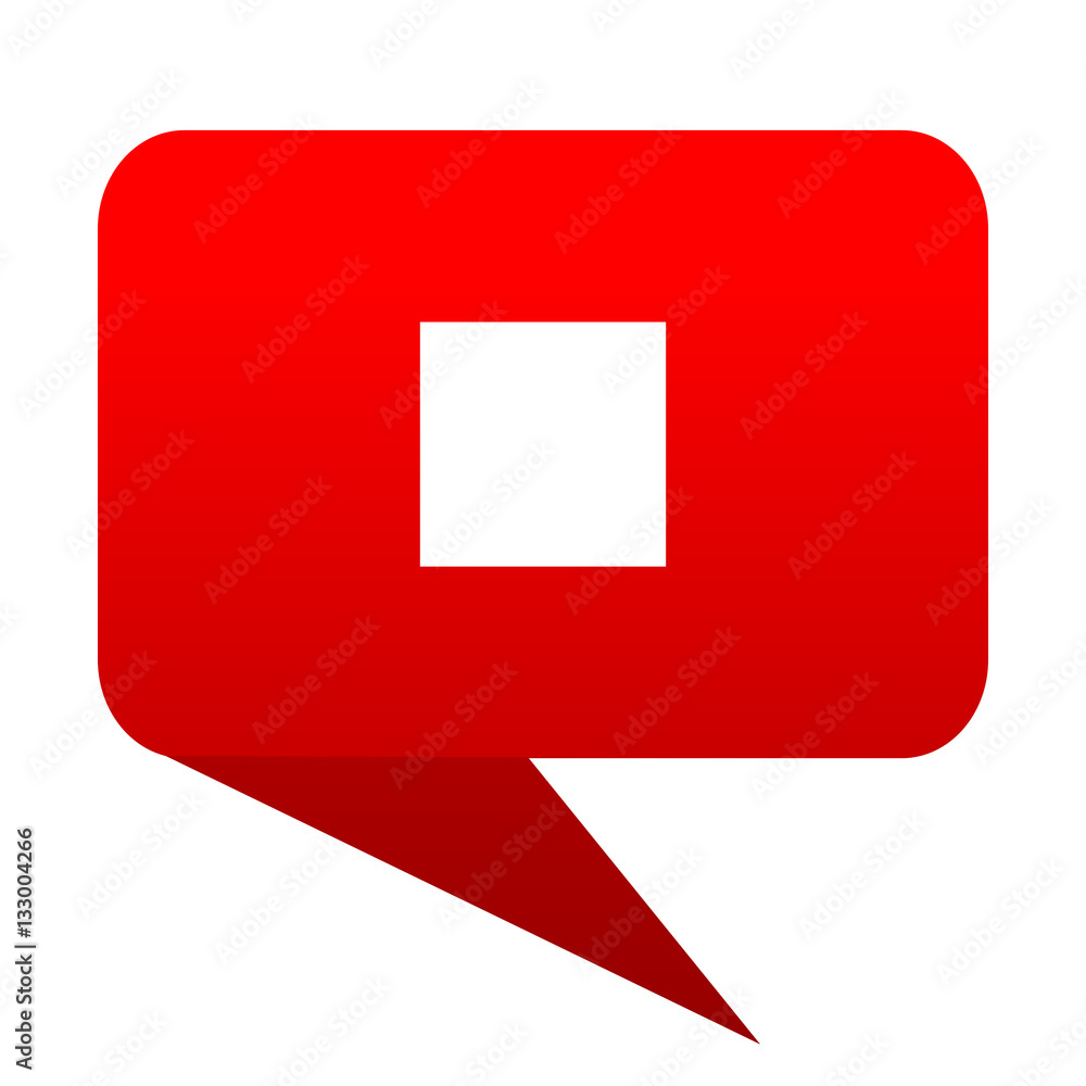 stop bubble red icon stop bubble red icon