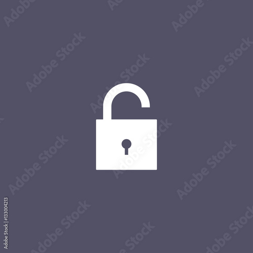 simple unlock icon design