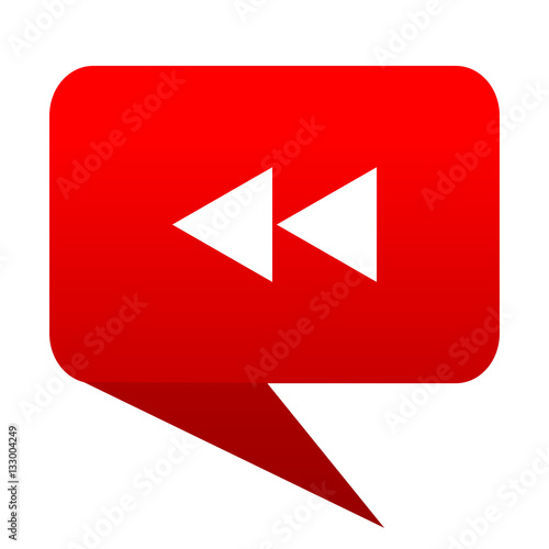 Free Download rewind bubble red icon - GFXLoad