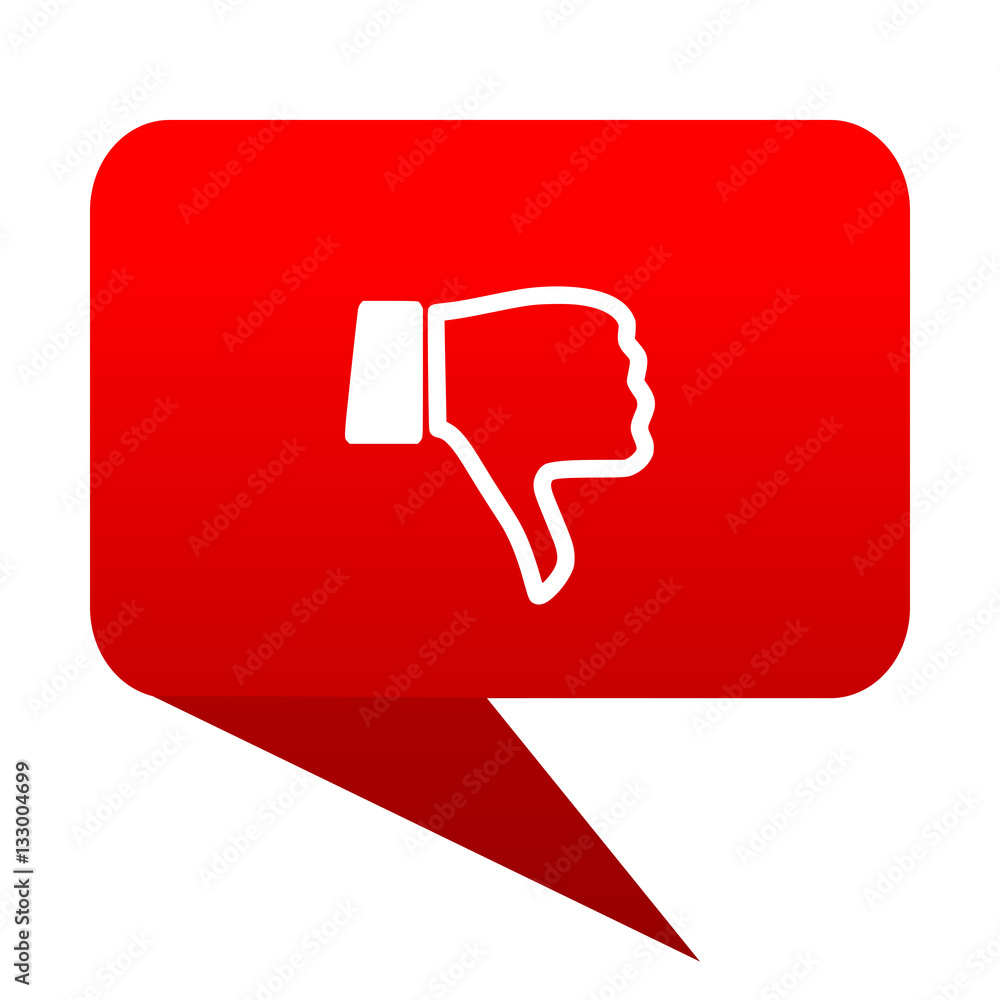 dislike bubble red icon dislike bubble red icon