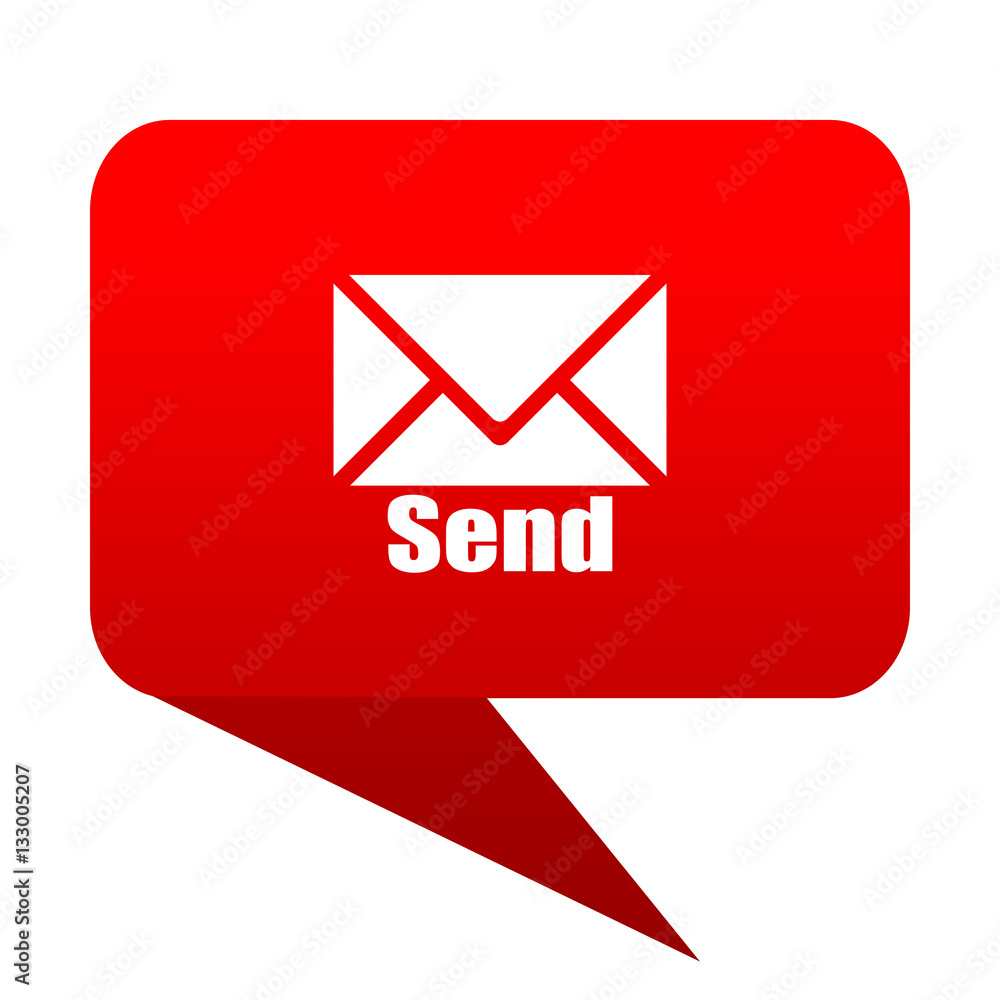 Send bubble red icon Send bubble red icon