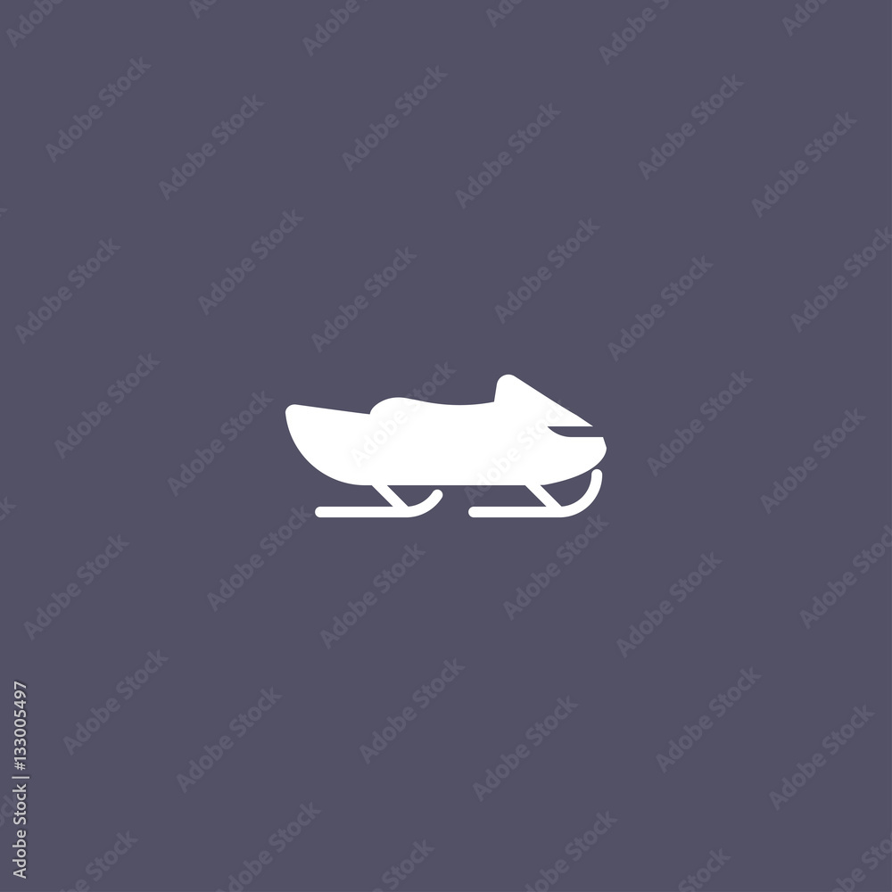 simple snowmobile icon