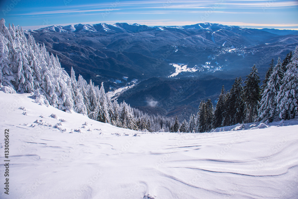 Mountain ski resort, Romania,Transylvania, Brasov, Poiana Brasov