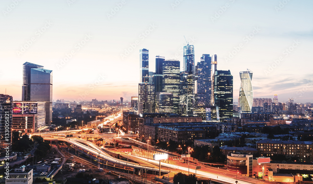 transport metropolis, traffic and blurry lights