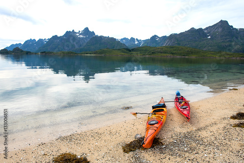 Kayaks in Lofoten