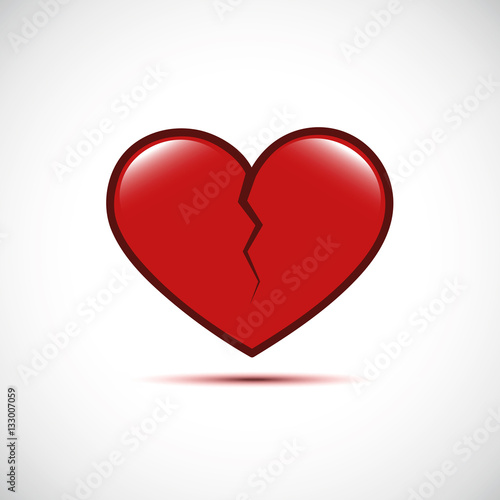 rotes gebrochenes herz