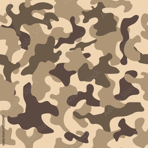 Seamless camouflage pattern. Woodland style