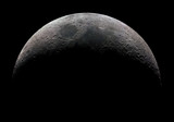 High detail 32 panel mosaic of the waxing crescent moon taken at 2.700mm focal length.