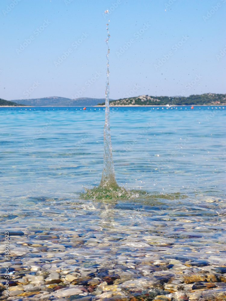 Fototapeta premium Splash on the sea.