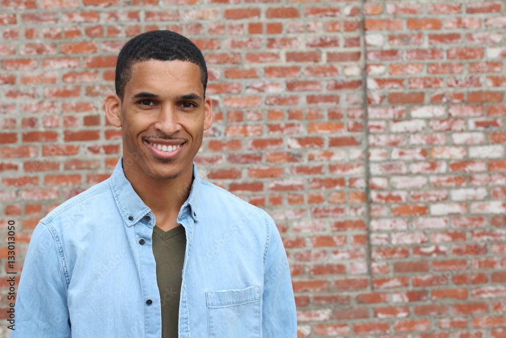 Happy Mixed Race Male Smiling Portrait with Copy Space Happy Mixed Race Male Smiling Portrait with Copy Space